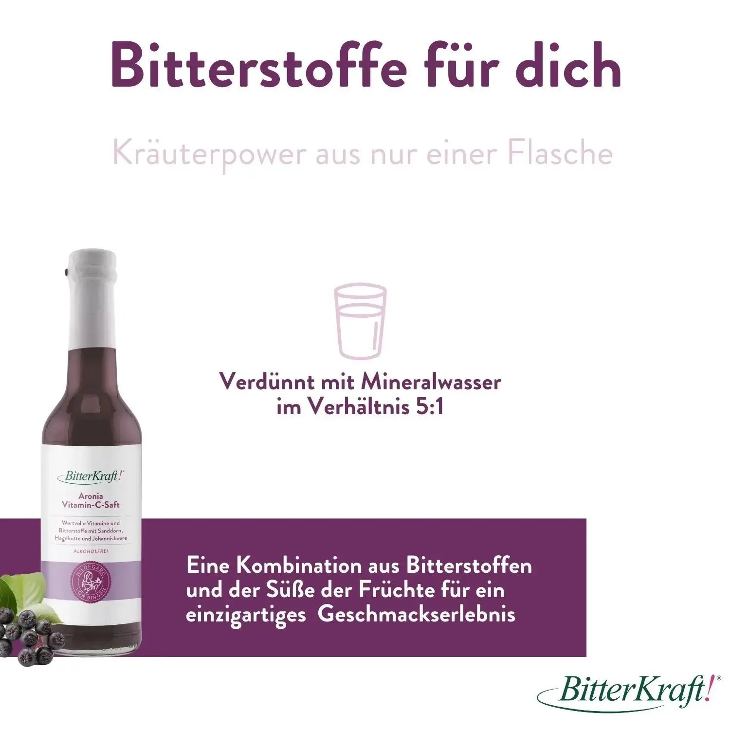 Aronia-Saft (BIO) 350ml Bitterkraft GmbH - Bitterkraft