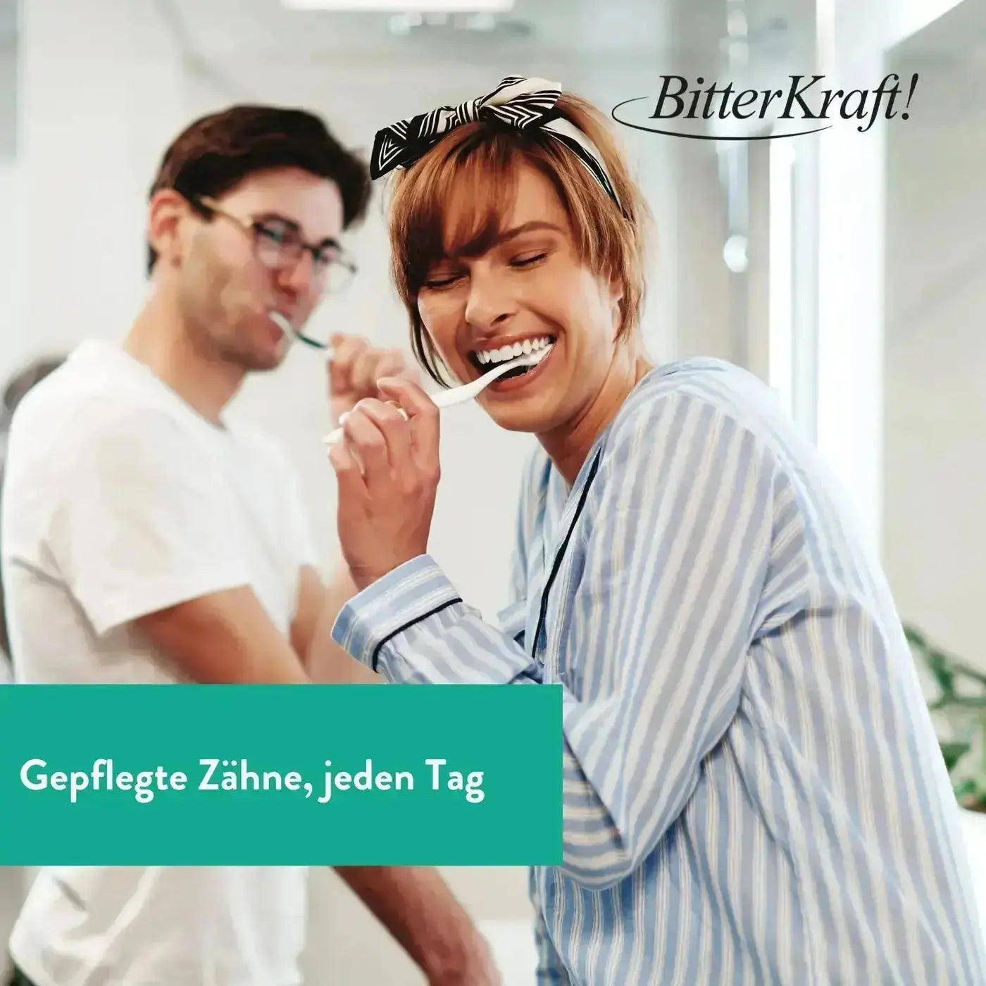 Mundhygiene mit Mundziehöl, Zahncreme und Bambus-Zahnbürste