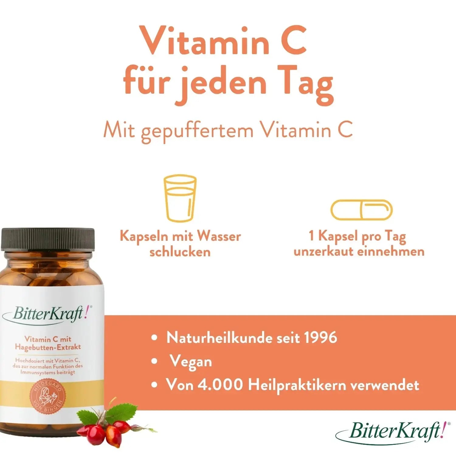 Bitterkraft! Vitamin C mit Hagebutten-Extrakt Bitterkraft GmbH - Bitterkraft