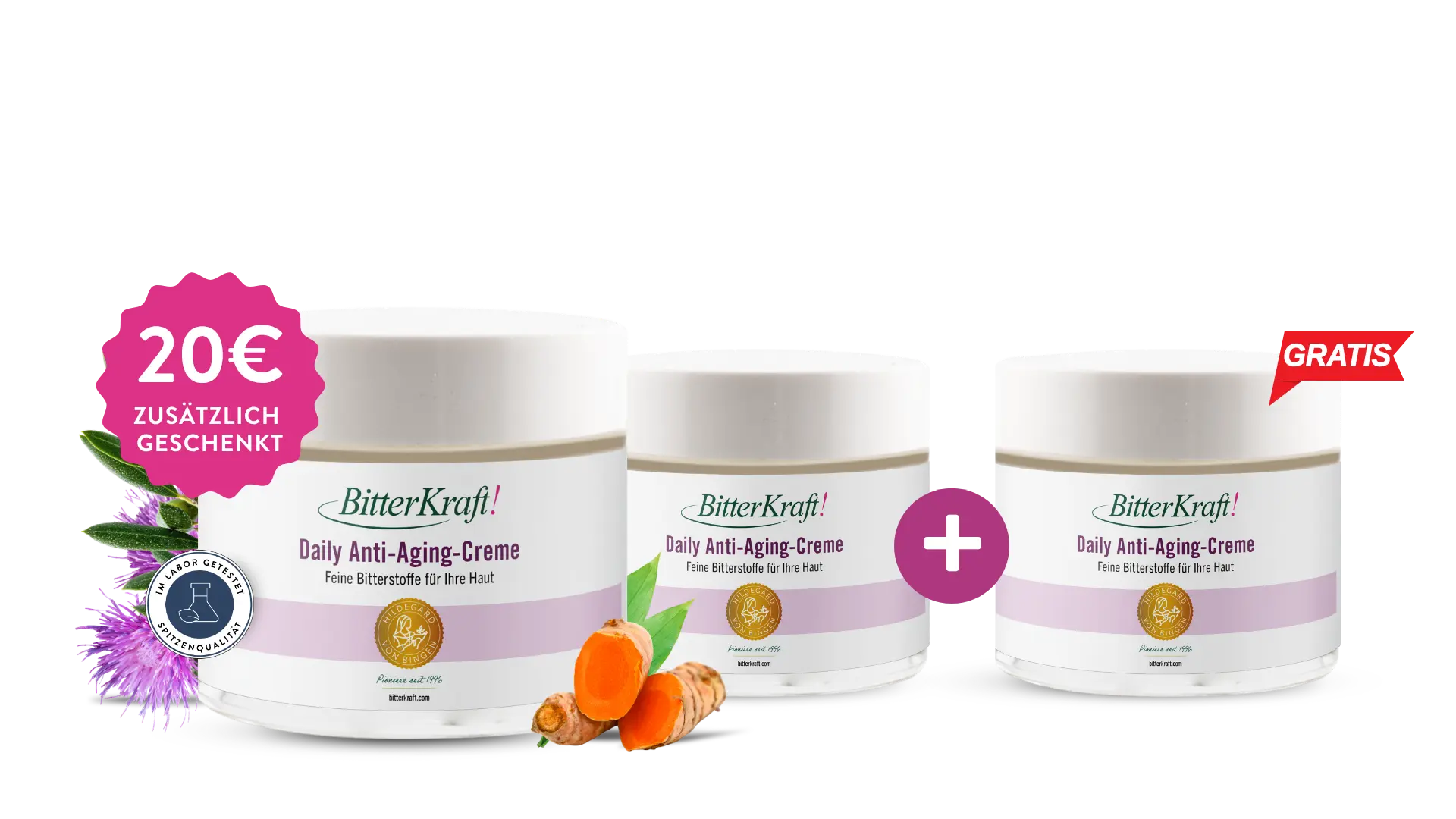 BitterKraft! Daily Anti Aging Creme Geburtstagspaket