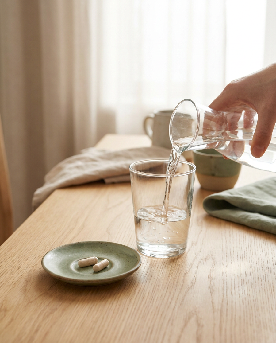 Mit Wasser